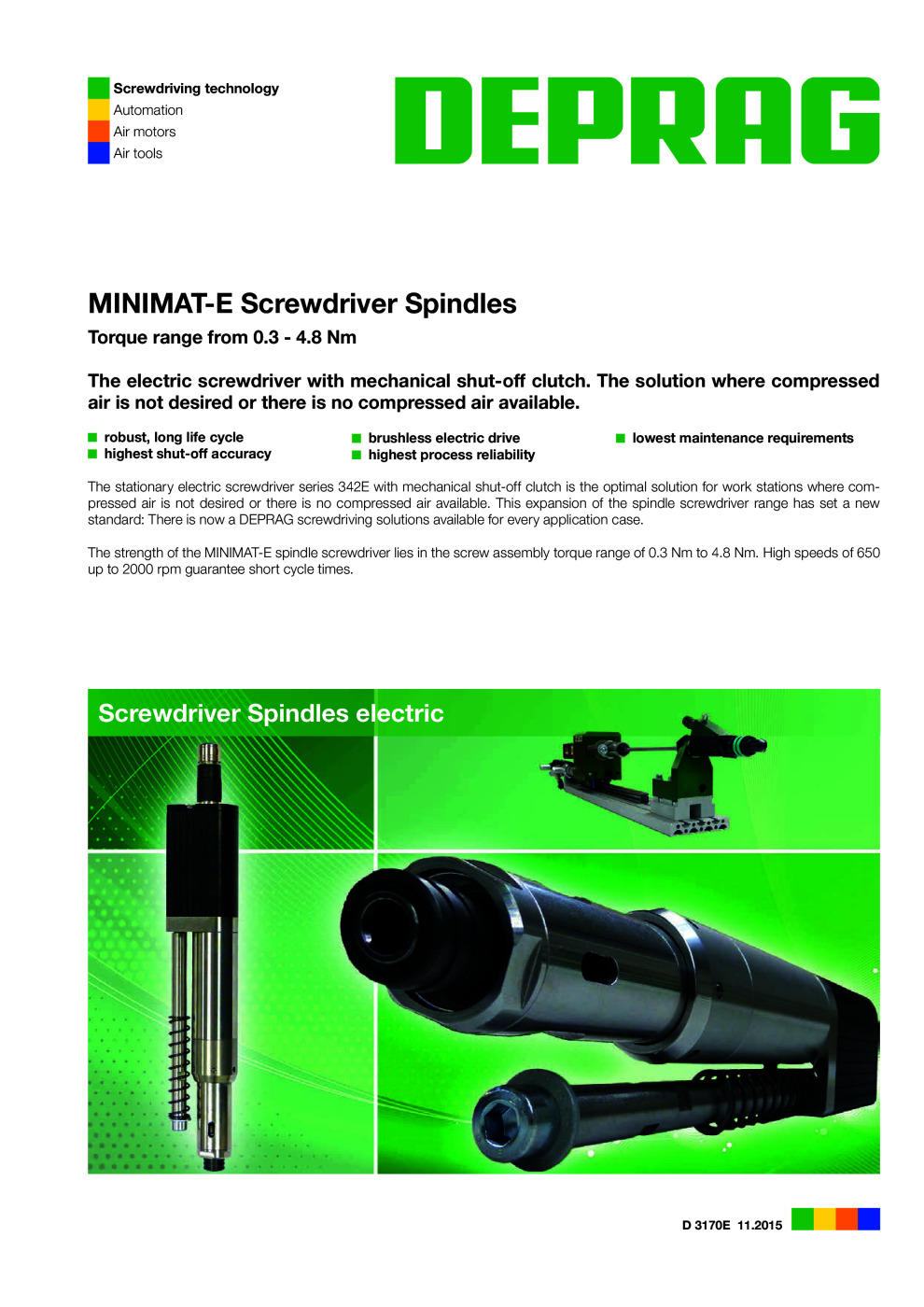 Minimat E Screwdriver Spindle Catalogue