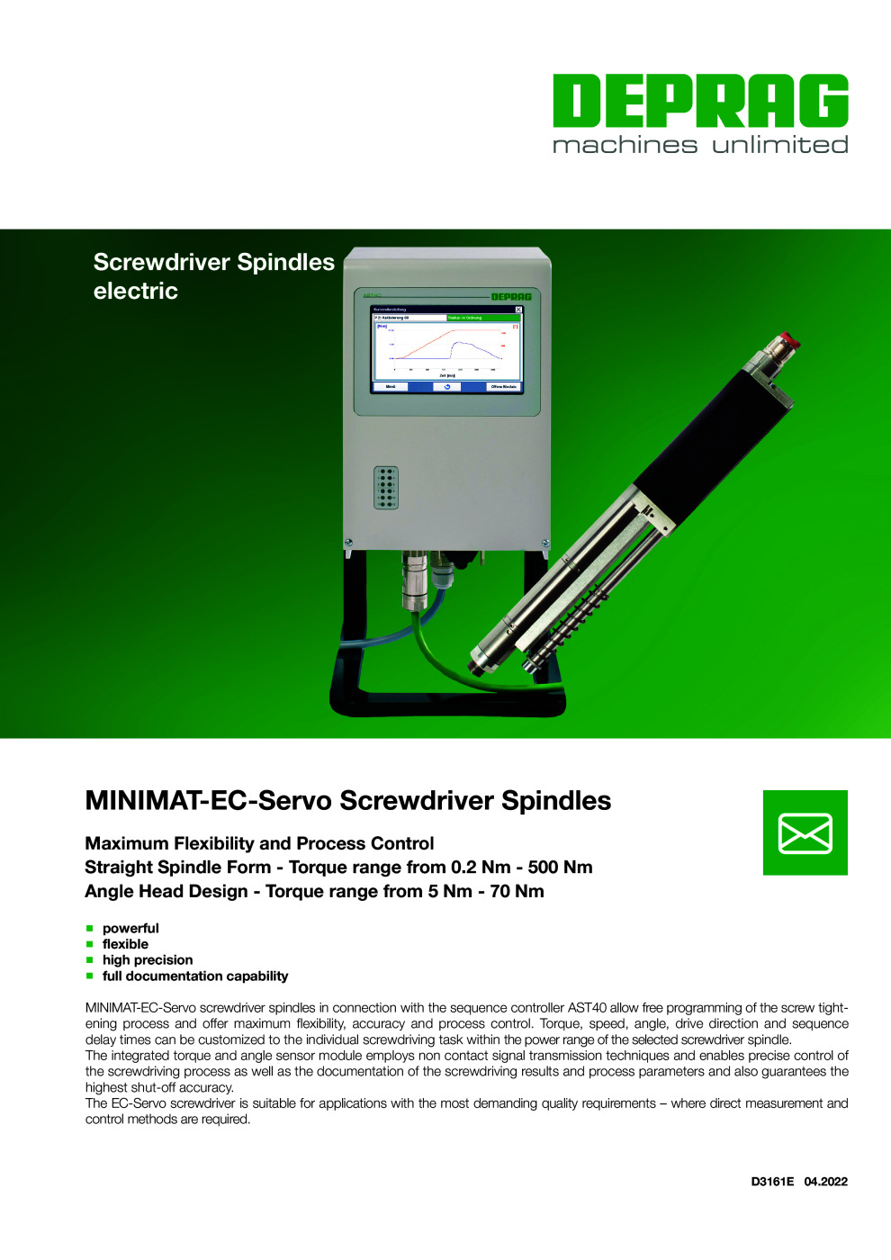 Minimat EC Servo Screwdriver Spindle Catalogue