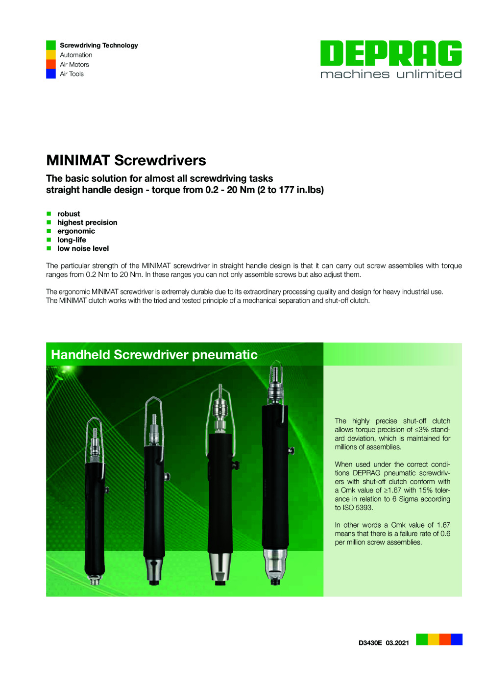 Minimat Screwdriver Catalogue