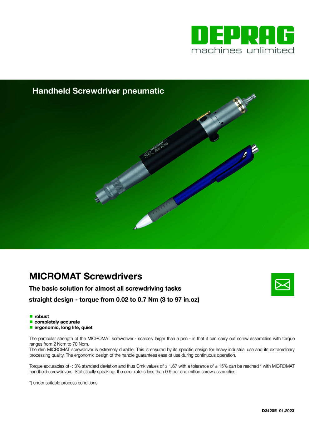 Micromat Screwdriver Catalogue