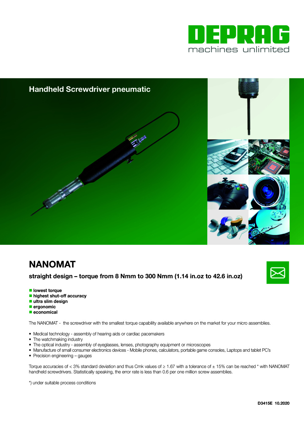 Nanomat Screwdriver Catalogue