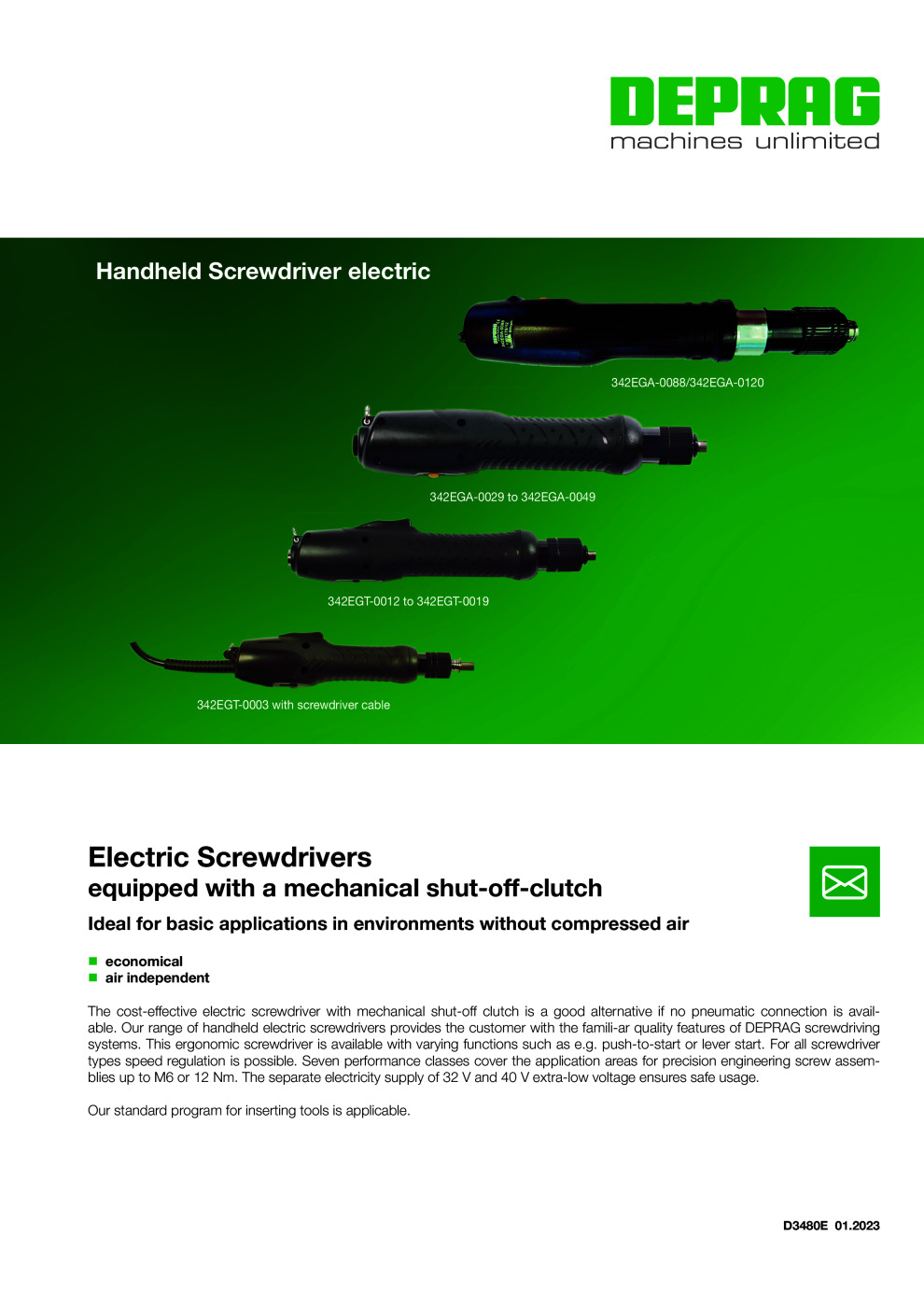 Minimat E Screwdriver Catalogue